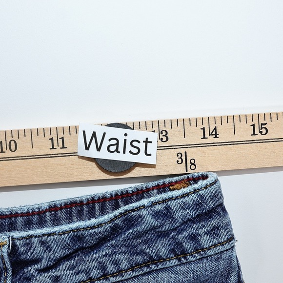 Wrangler Jeans Womens 9/10 x 32 Blue Denim Mid Rise Straight Classic Stretch - Picture 4 of 8